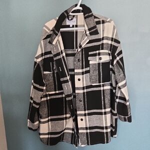Black and White Plaid Jacket